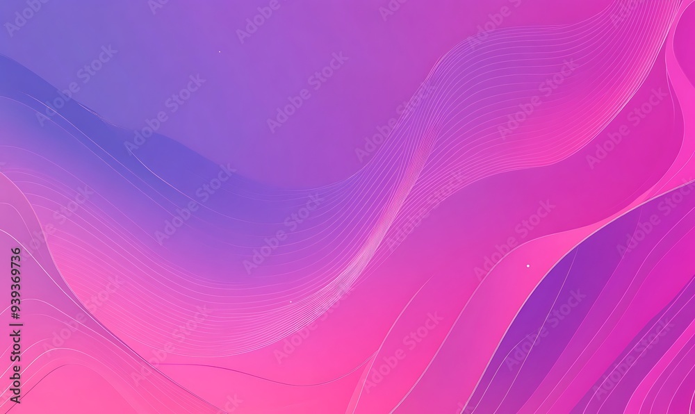Illustration with Gradient from Purple to Pink, Geometric and Calming Design Illustration with Gradient from Purple to Pink, Geometric and Calming Design