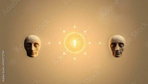 Four components of Self- Awareness isolated with white highlights, png photo