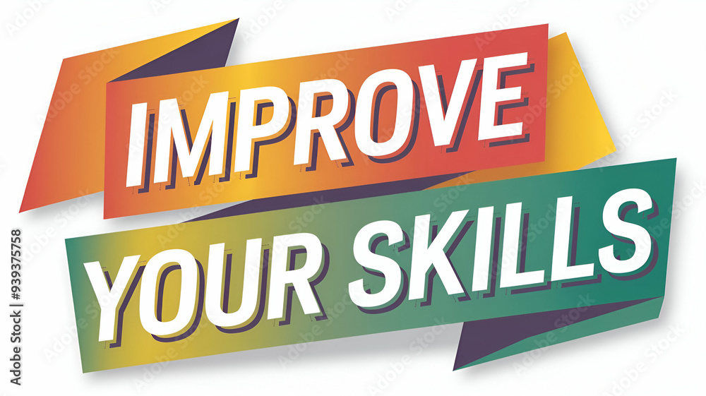 Improve your skills banner text design Improve your skills banner text design