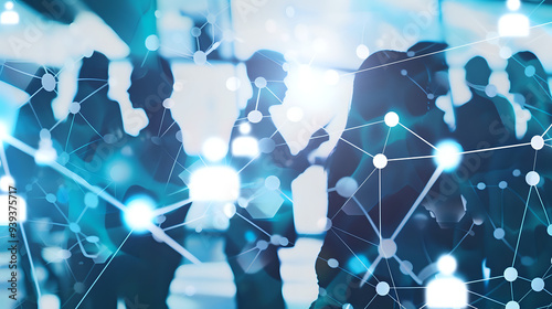 Concept of a Business Network Group of Professionals Engaged in Collaborative Discussions