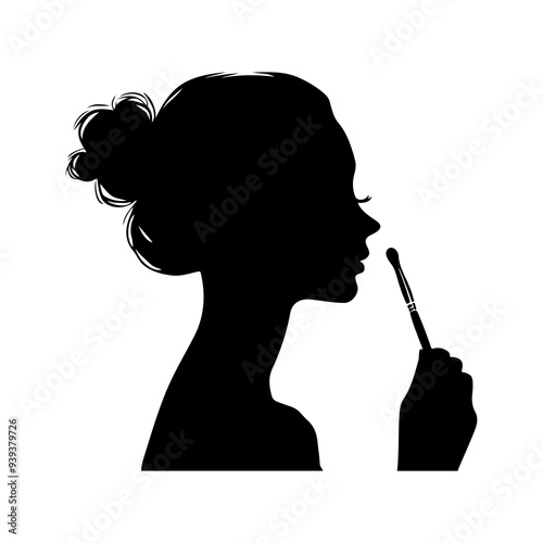 Beautician silhouette vector illustration