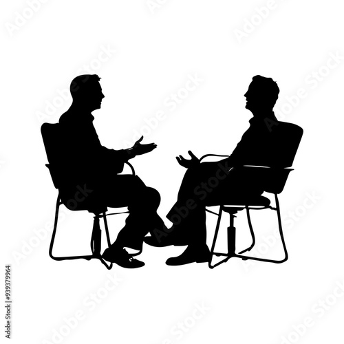 Behavior Therapist silhouette vector illustration