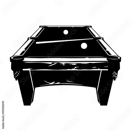 Billiards silhouette vector illustration