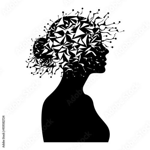 Epilepsy Awareness silhouette vector illustration