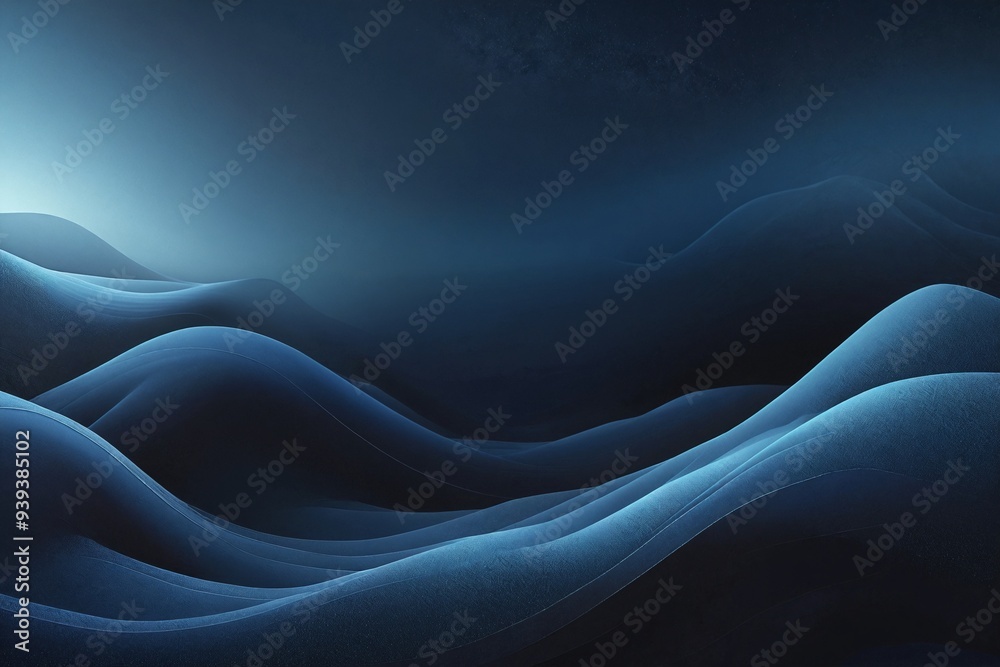 Obraz premium Blue Waves Abstract Art