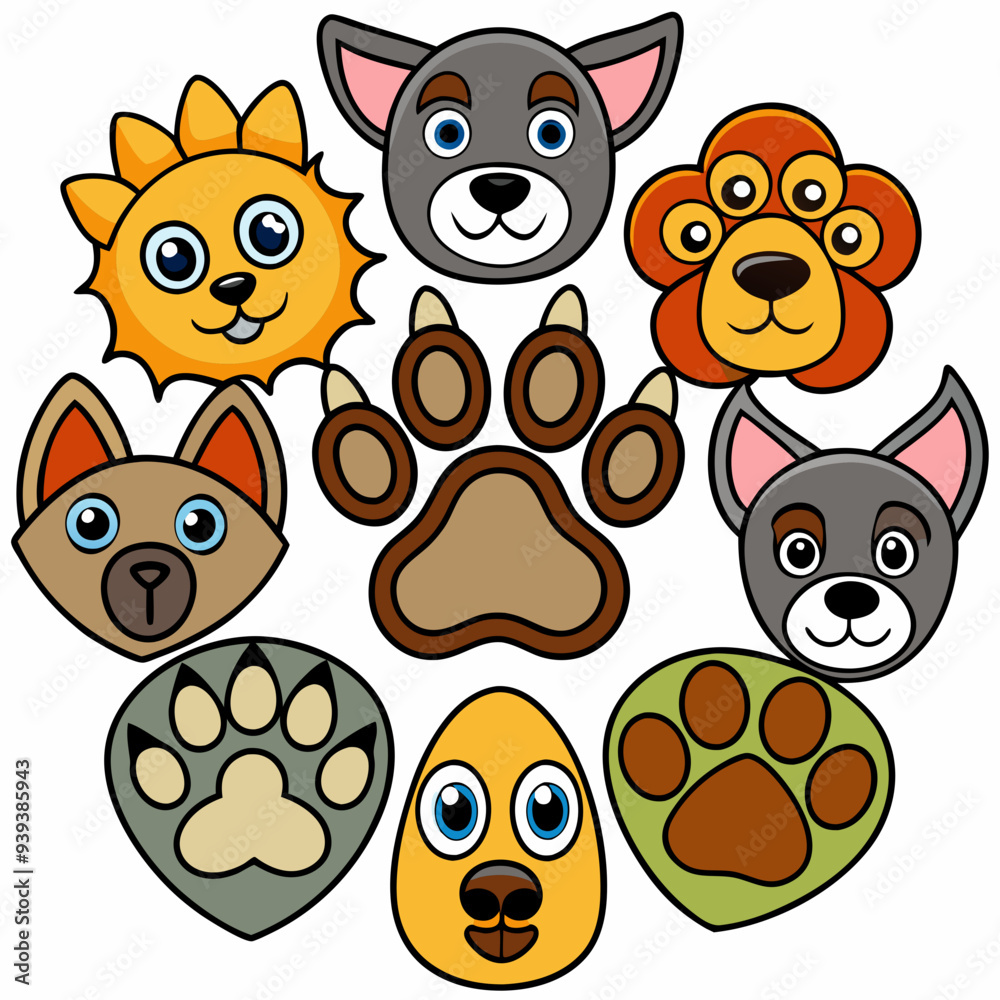 Fototapeta premium set of animals
