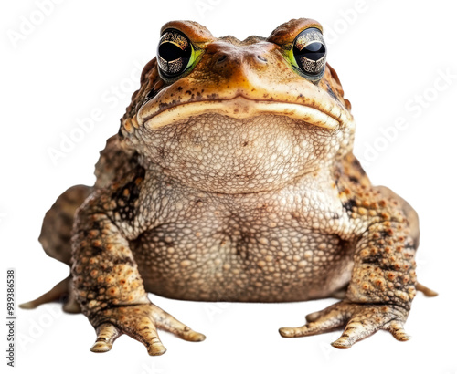 PNG A close-up of a common toad resting indoors