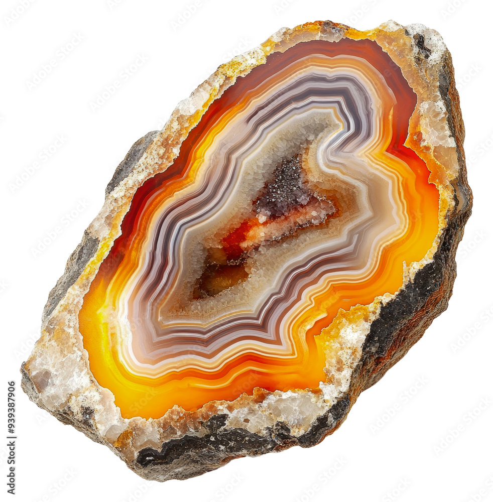 PNG Vibrant orange agate rock PNG Vibrant orange agate rock