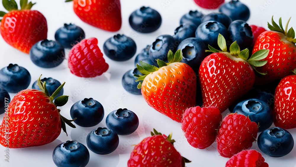 strawberries and blueberries strawberries and blueberries
