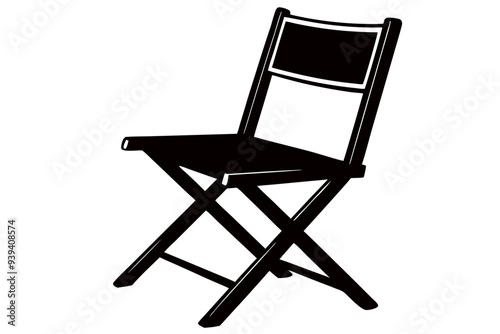 Creative Chair and Bench Silhouette Vector Art Illustration 