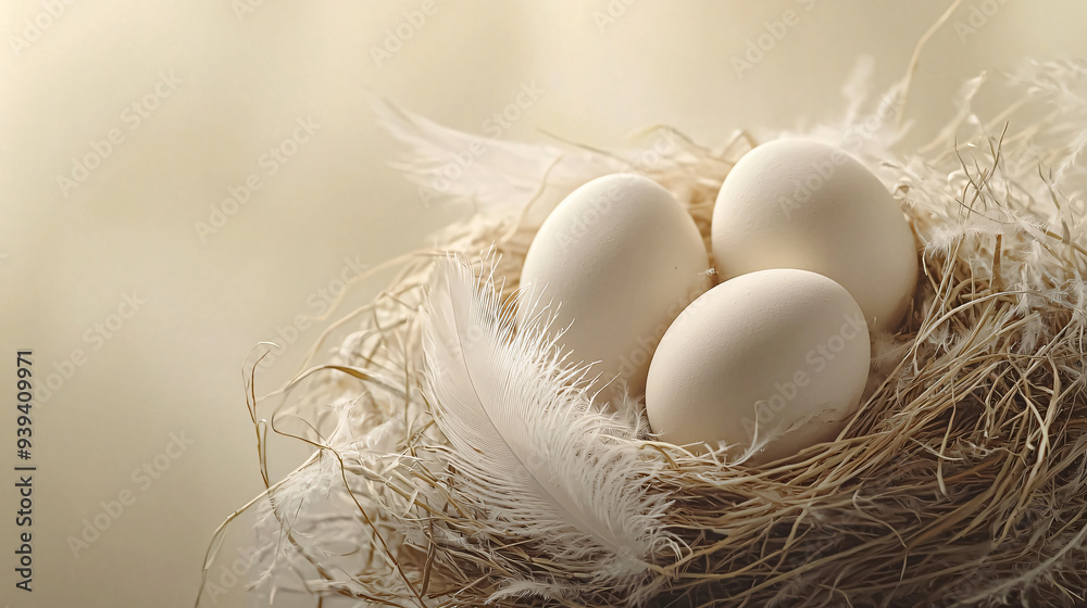 Illustration of an Egg in a Nest Highlighting the Beauty of Growth and Creation Illustration of an Egg in a Nest Highlighting the Beauty of Growth and Creation