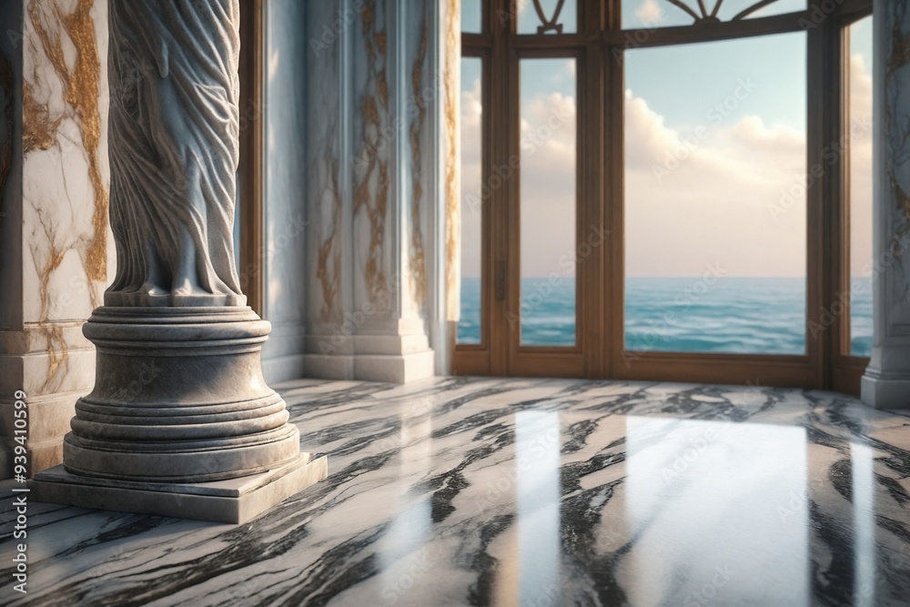 Fototapeta premium Ocean View from Marble Room