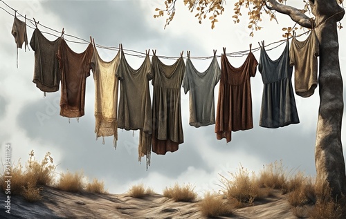 Clothesline in the Wilderness photo