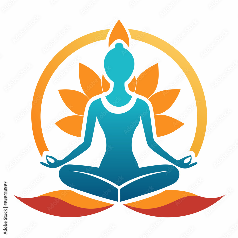 yoga logo. meditation logo yoga logo. meditation logo