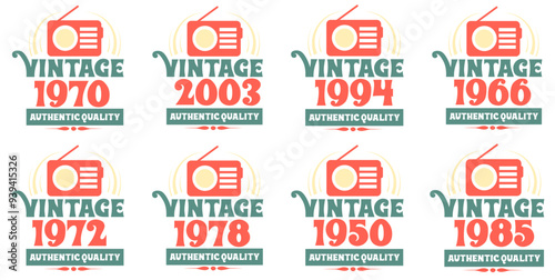 Decorative Reading Books Hand Lettering, Typography Pack Vector Illustration for Decal, Holiday Cards, Infographic