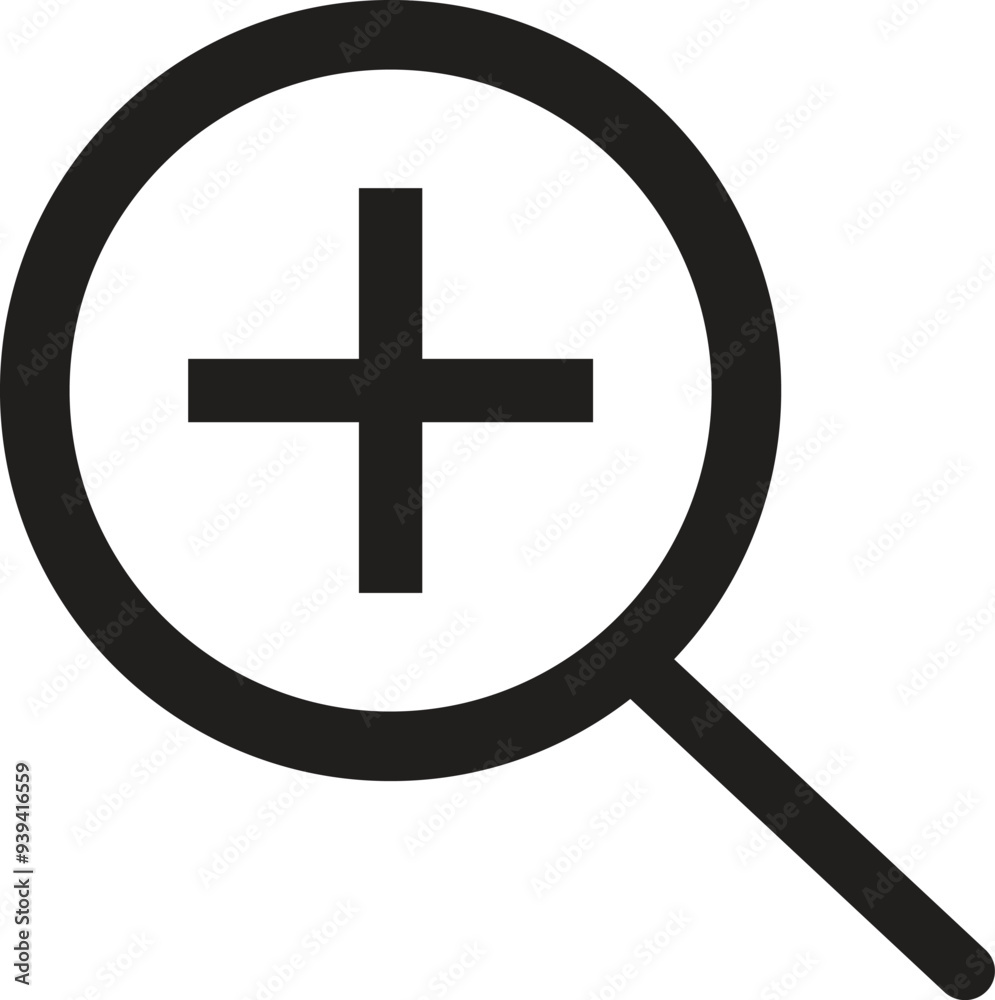 Zoom in icon isolated on white background. Vector illustration Zoom in icon isolated on white background. Vector illustration