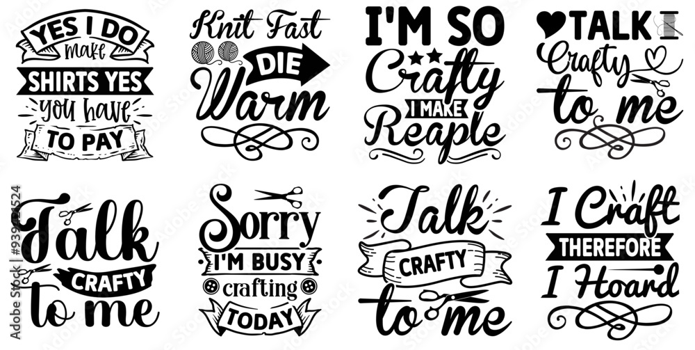 Fototapeta premium Creative Cruise Quotes, Calligraphic Lettering Bundle Vector Illustration for Poster, Infographic, Label