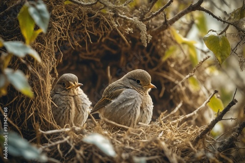 Two Birds in Nest