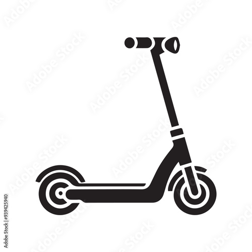 Minimalist Scooter Illustration Clean Vector Design for Urban Mobility and Recreational Concepts