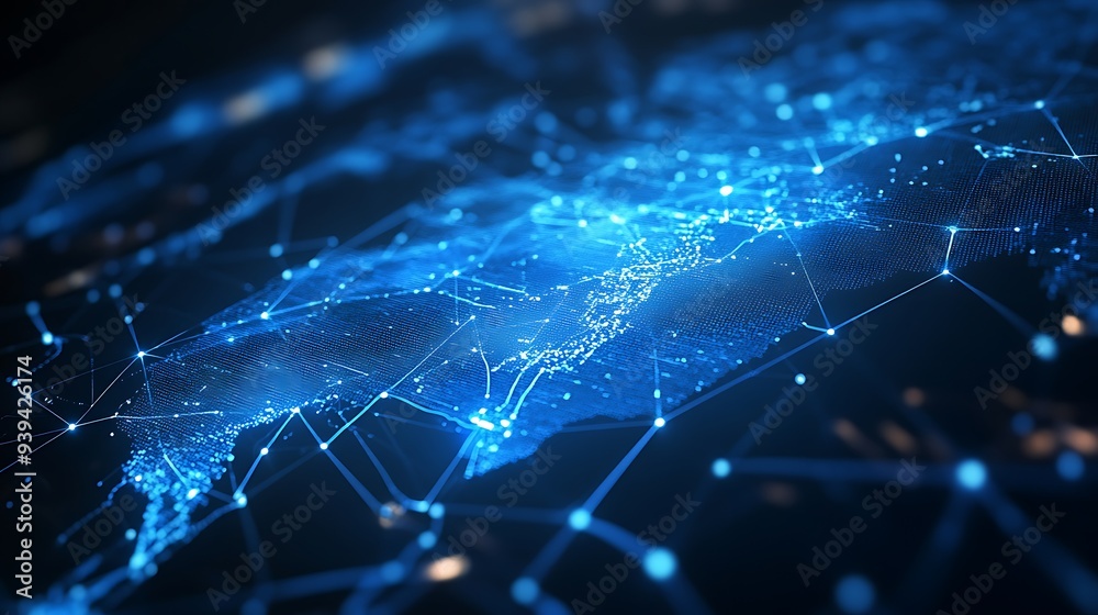 Obraz premium Abstract Digital Network Connection