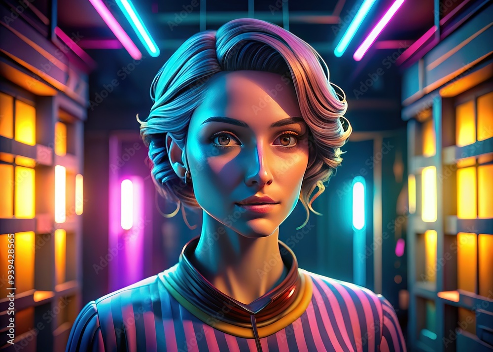Fototapeta premium Captivating 3D volumes come alive with immersive volumetric lighting, while AI-powered colorization breathes vivid life into previously monotone scenes and objects.