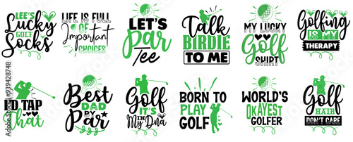 Decorative Golf Labels And Badges, Trendy Retro Style Illustration Collection Vector Illustration for Packaging, Magazine, Book Cover