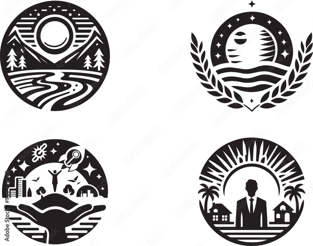 Fototapeta premium simple icon logo vector design art Illustration.