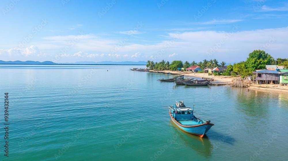 Busy traditional fishing village in Vietnam Busy traditional fishing village in Vietnam