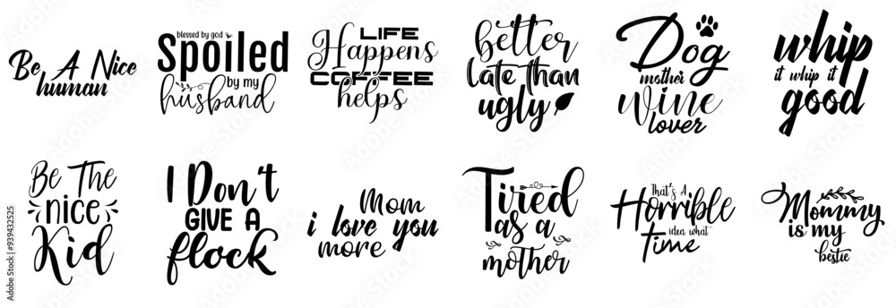 Creative Best Calligraphy, Calligraphic Lettering Set Vector Illustration for Bookmark, Advertisement, Gift Card Creative Best Calligraphy, Calligraphic Lettering Set Vector Illustration for Bookmark, Advertisement, Gift Card