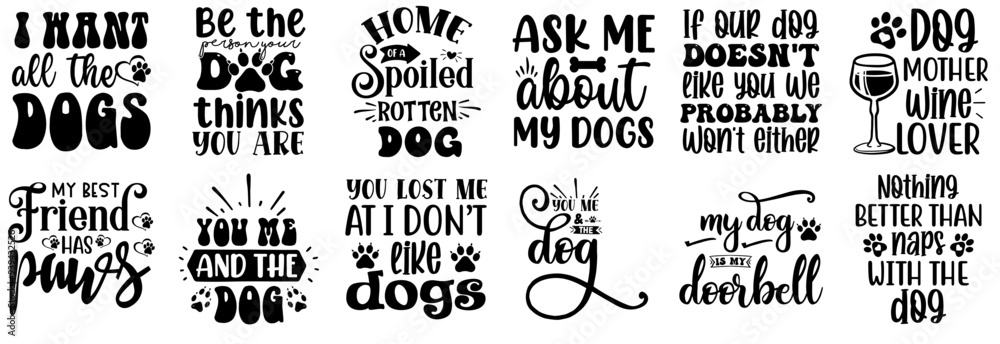 Fototapeta premium Elegant Best Friends Calligraphy, Typographic Emblems Pack Vector Illustration for Logo, Poster, Advertisement