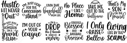 Creative Baseball Labels And Badges, Hand Lettering Pack Vector Illustration for Motion Graphics, Advertisement, Sticker