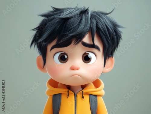 Adorable Animated Character with Expressive Eyes