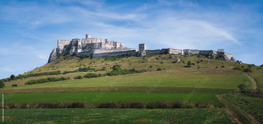 Ruins of Spiš Castle, one of the largest Gothic castles in Europe, Slovakia