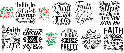 Minimalist Jesus Bible Verse Calligraphic Lettering, Calligraphy Set Vector Illustration for Gift Card, Motion Graphics, Banner