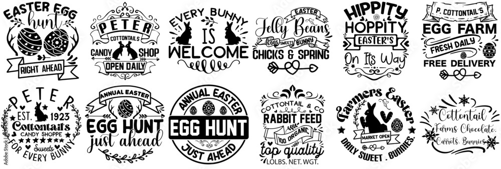 Creative Easter Calligraphy, Hand Lettering Pack Vector Illustration for Magazine, Sticker, Greeting Card Creative Easter Calligraphy, Hand Lettering Pack Vector Illustration for Magazine, Sticker, Greeting Card
