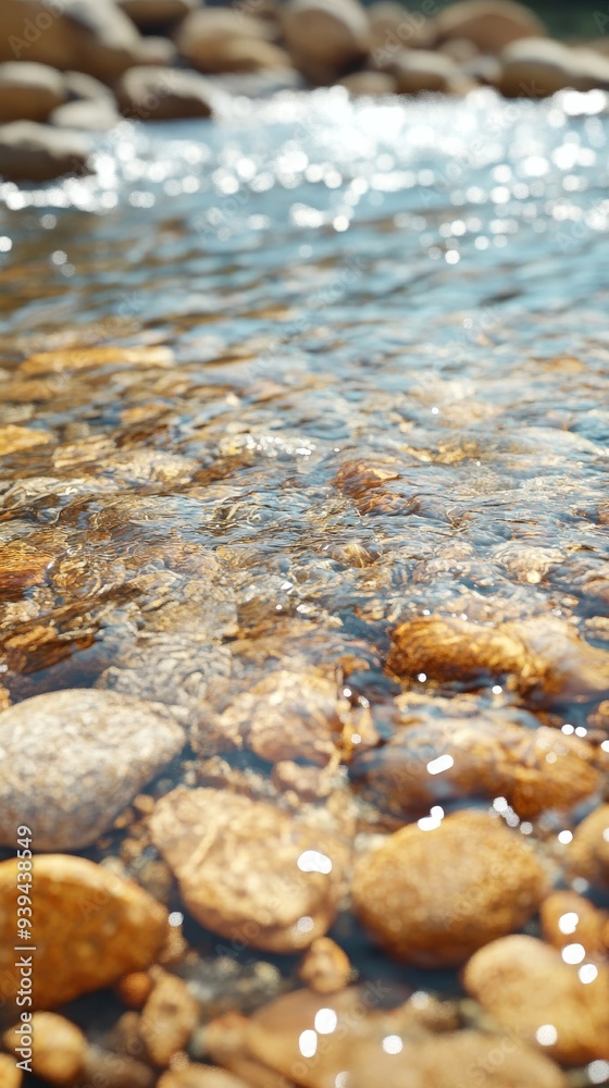 background of water. a clear and bubbling stream flowing over smooth pebbles background of water. a clear and bubbling stream flowing over smooth pebbles