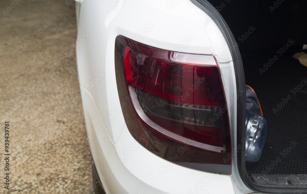 Obraz premium Tinting of the car's taillights. Car tuning.