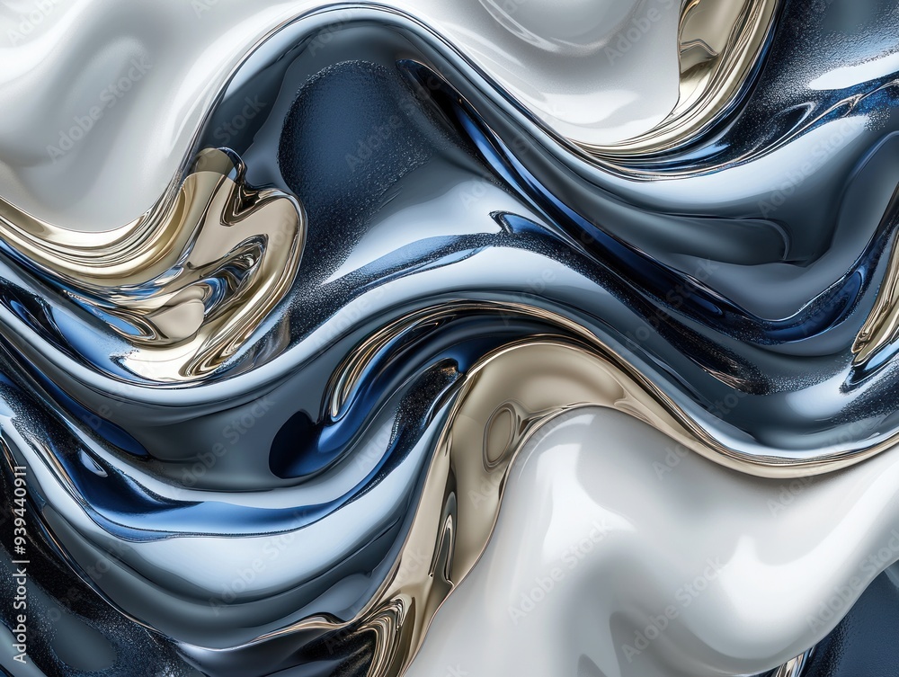 Abstract Metallic Waves