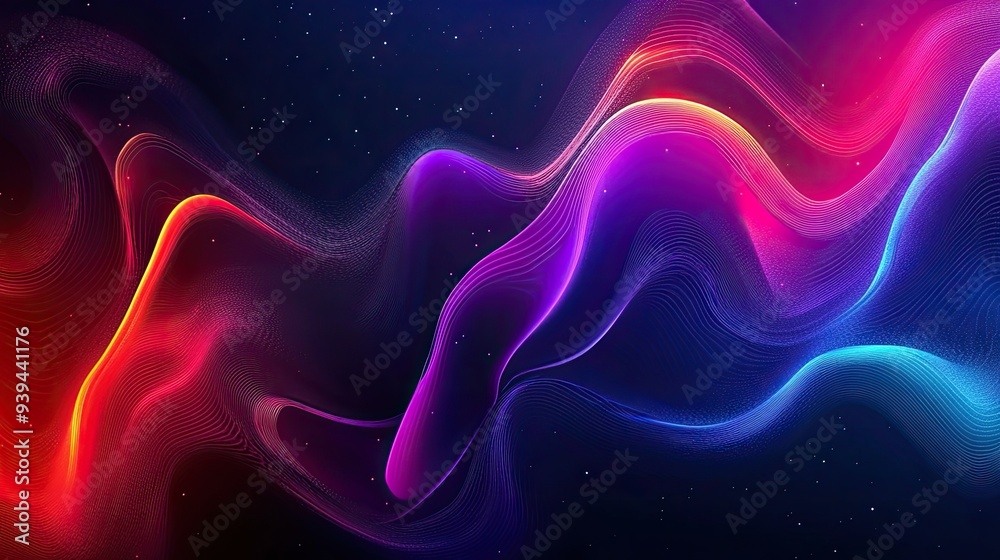 A vibrant abstract background with a gradient from dark blue to violet, purple, and red, featuring fluid, A vibrant abstract background with a gradient from dark blue to violet, purple, and red, featuring fluid,