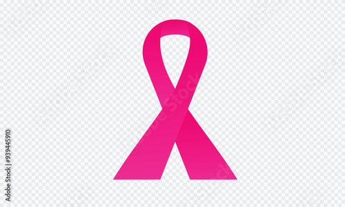 pink ribbon icon symbol of World breast cancer  vector illustration