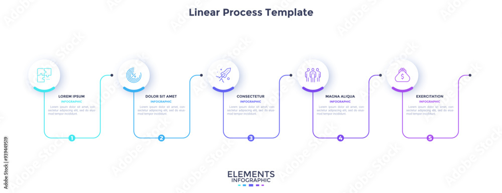 Naklejka premium Modern Infographic Vector Template