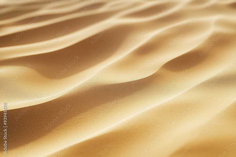 Golden sand dunes with clean undulating patterns Golden sand dunes with clean undulating patterns