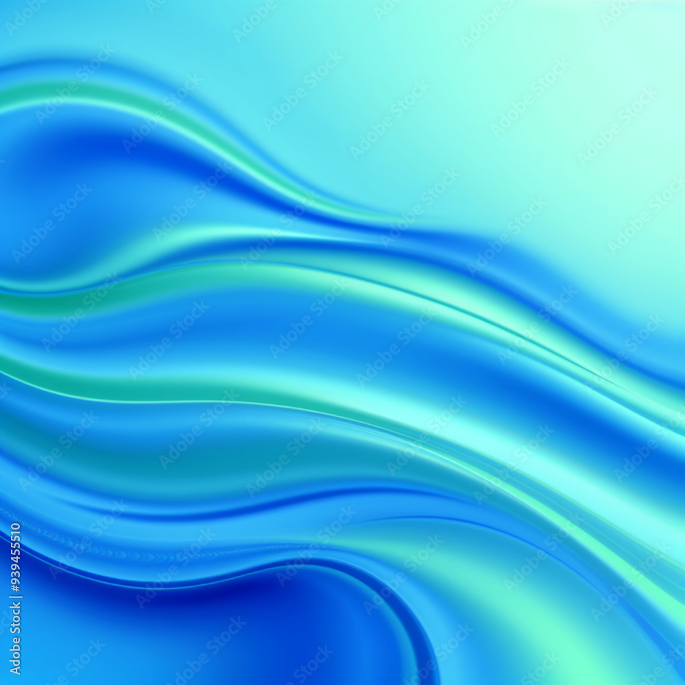 Fototapeta premium Abstract Blue and Green Liquid Flow