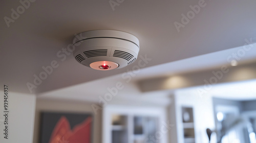 Smoke Detector with Red Light Activated