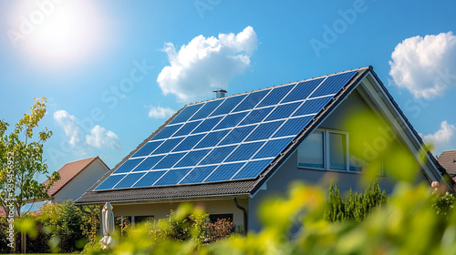 Solar Panels Harnessing Clean Energy on a Sunny Day