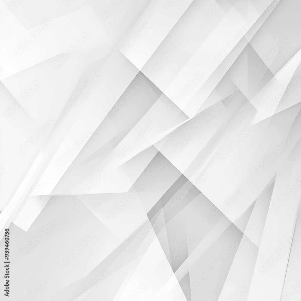 Obraz premium Abstract Geometric White Background with Overlapping Shapes