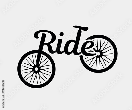 Beautiful ride cycle vector design