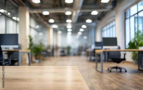 motion blur background of modern office interior design contemporary workspace for creative business defocus long exposure shake jerk