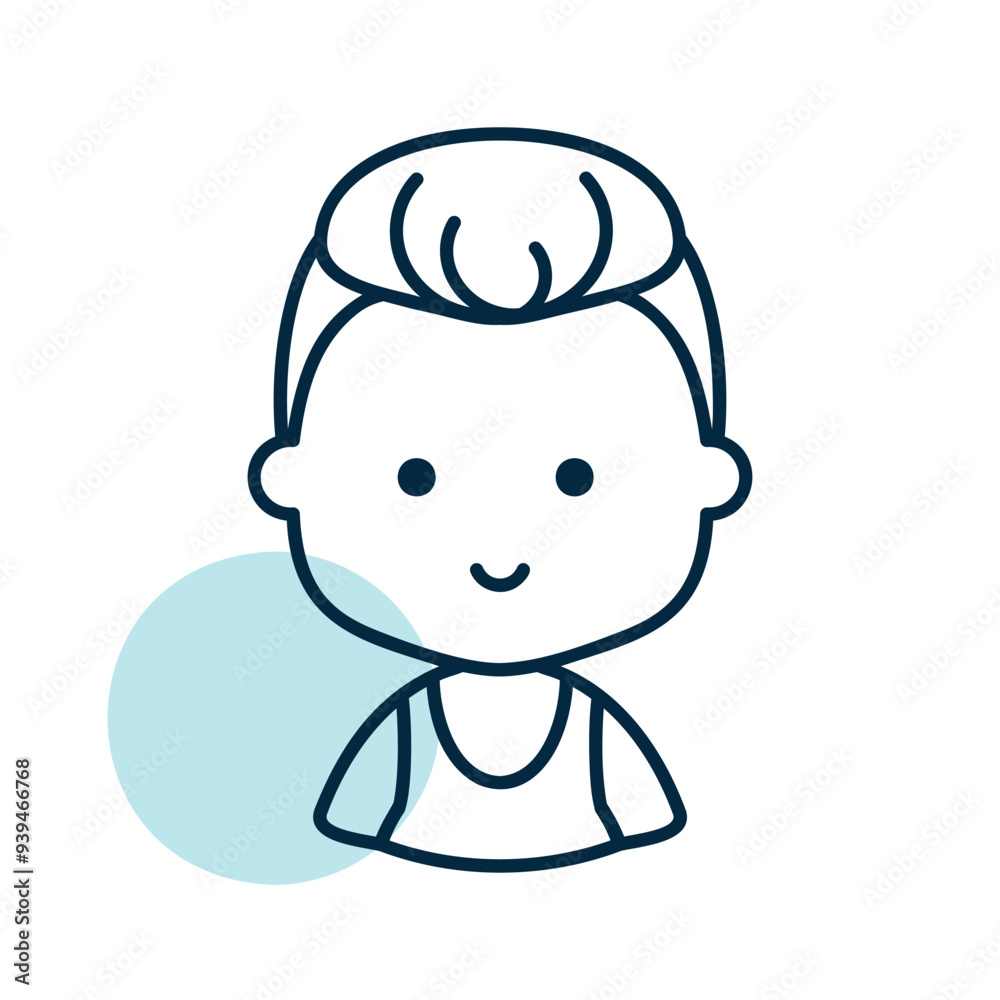 Man boy character face avatar vector icon Man boy character face avatar vector icon