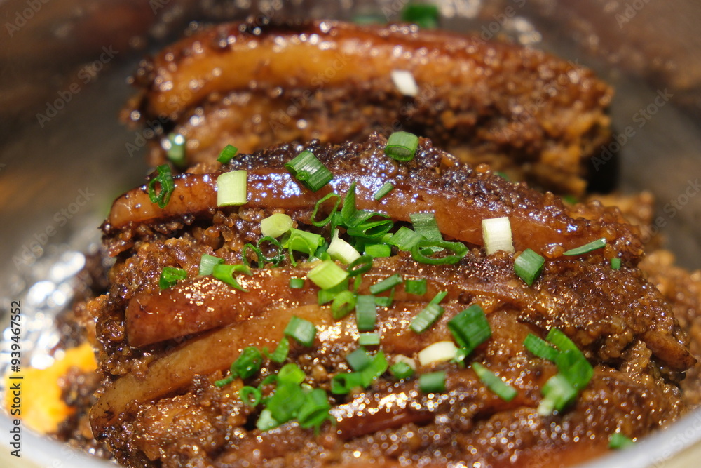 Steamed Pork with Rice Powder. Chinese cuisine Steamed Pork with Rice Powder. Chinese cuisine